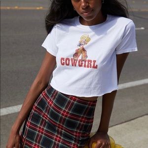 brandy melville cow girl shirt- s